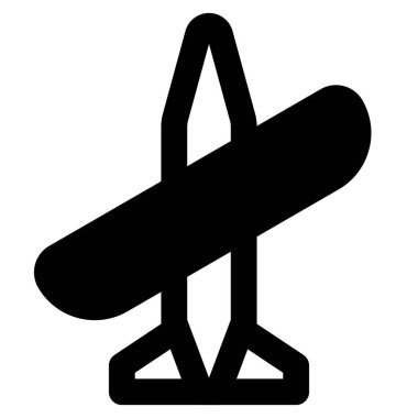 Eğimli kanatlı süpersonik düzlem.