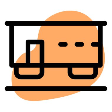 Tren vagonu simgesi, vektör illüstrasyonu 