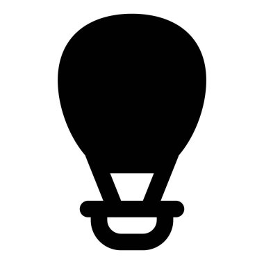 Sıcak hava balonu ve küçük hasır sepet.