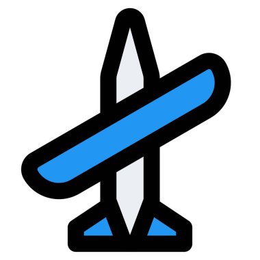 Eğimli kanatlı süpersonik düzlem.