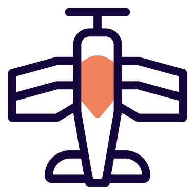 Çift kanatlı, eski model bir uçak..