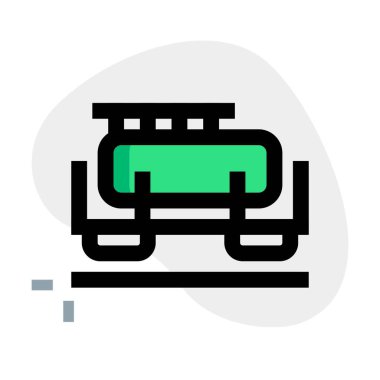 Sıvı ve gaz taşıyan bir tank vagonu.