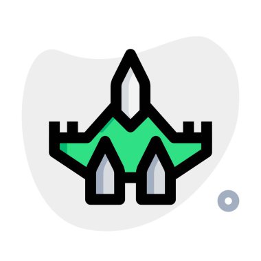 Jet motorlu uçak ya da savaş uçağı.