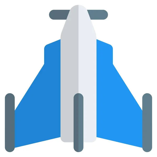 安装在超音速飞机上的三角洲翼 — 图库矢量图片