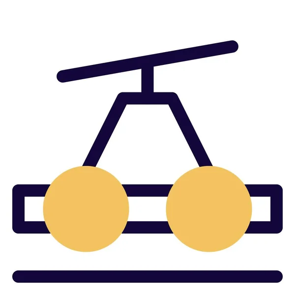 Gebruik Van Handwagen Voor Spoorweginspectie — Stockvector