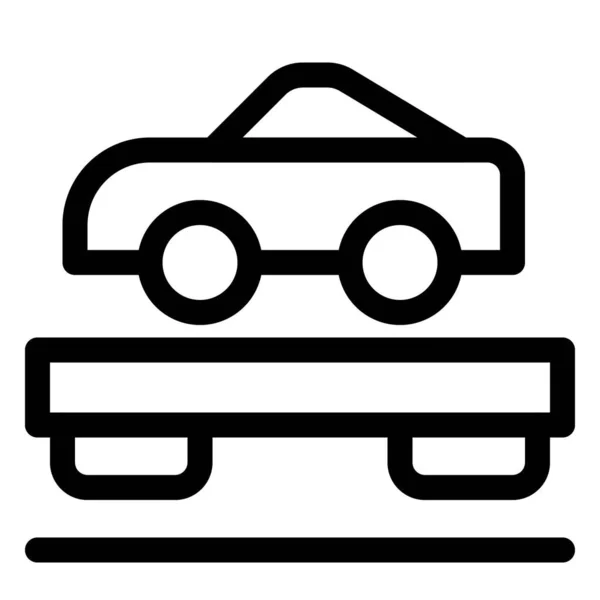 Chariot Pour Transport Une Automobile — Image vectorielle