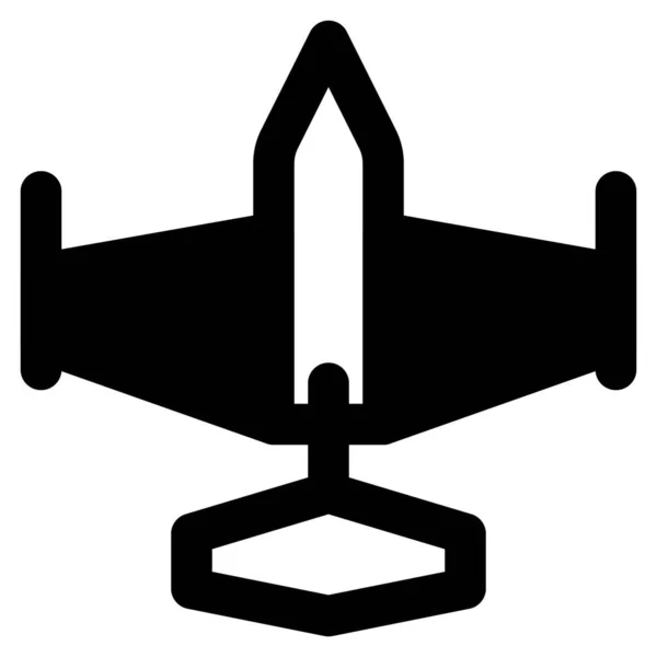 軍用戦闘用に設計された戦闘機 — ストックベクタ