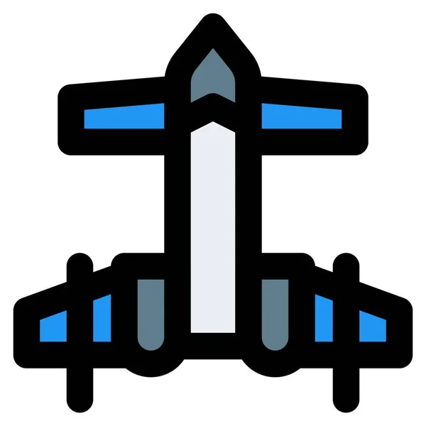 用于商业的私人双引擎飞机 — 图库矢量图片