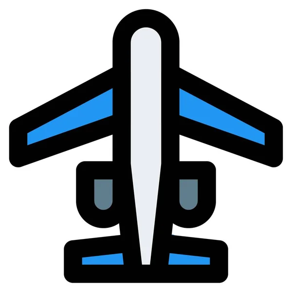 Passenger Plane Ready Takeoff — Stock Vector