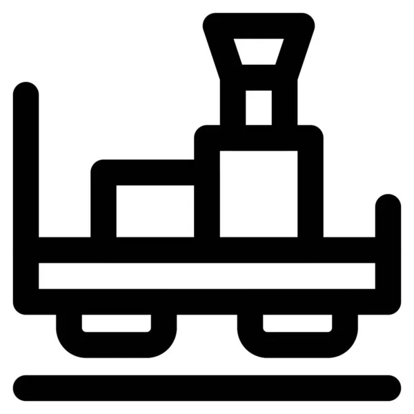 Premier Train Vintage Avec Locomotive Vapeur — Image vectorielle
