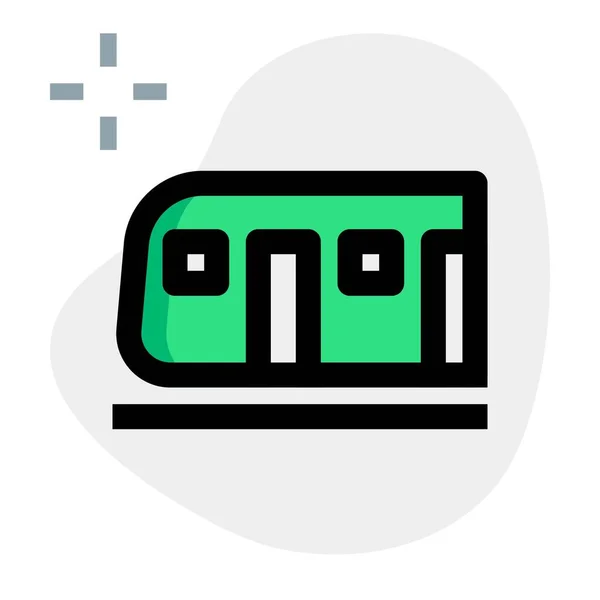 stock vector Subway train, runs below the surface.