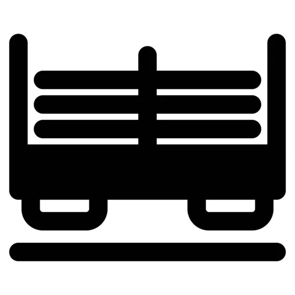 Chariot Pour Transport Matériel Lourd — Image vectorielle