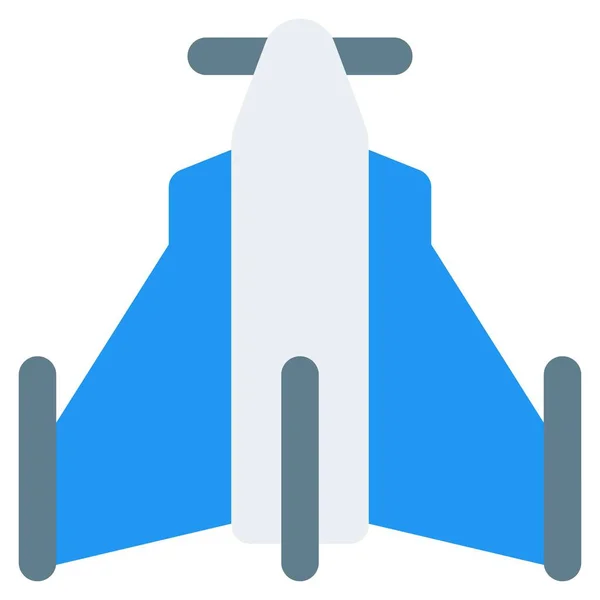 超音速航空機に搭載されたデルタ翼 — ストックベクタ