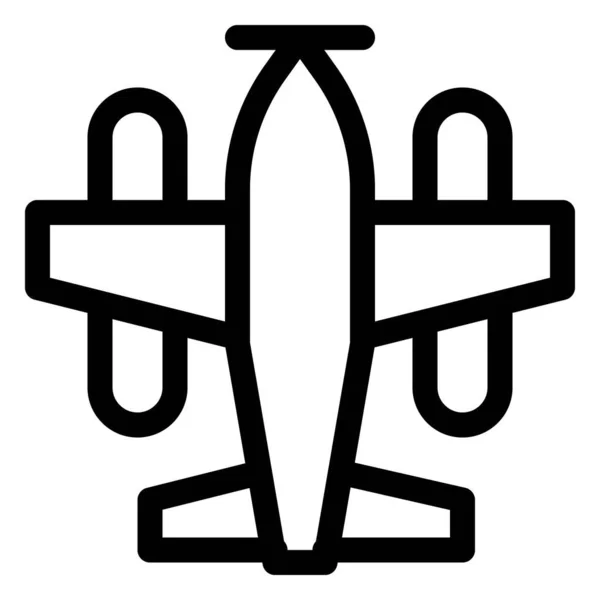 個人的な使用のための小さなレトロ航空機 — ストックベクタ