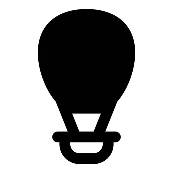 Hőlégballon Kis Fonott Kosár — Stock Vector