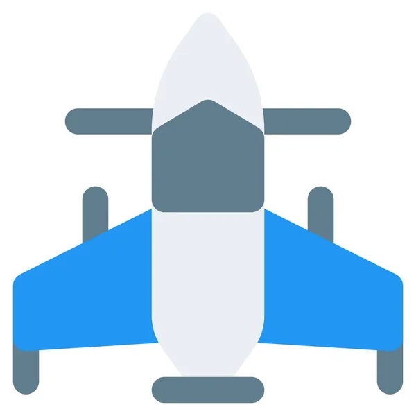 Gyrocopter Flugzeug Mit Frontflugzeug — Stockvektor