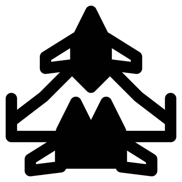 Kampfflugzeuge Mit Strahltriebwerken — Stockvektor