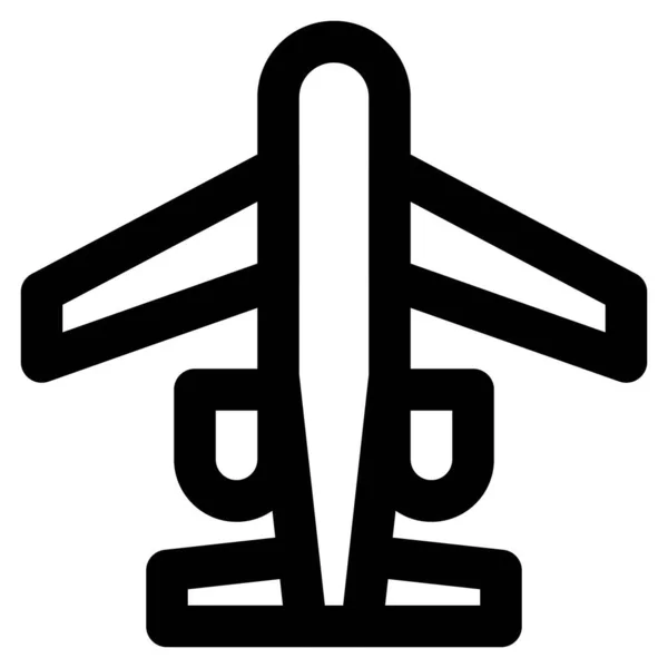 Samolot Pasażerski Gotowy Startu — Wektor stockowy