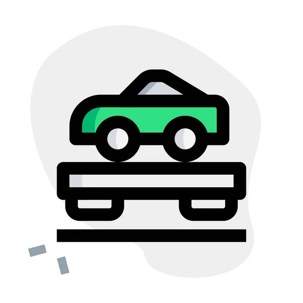 Zugwagen Für Den Transport Eines Automobils — Stockvektor