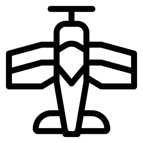 Doppeldecker Ein Flugzeug Alten Stils — Stockvektor