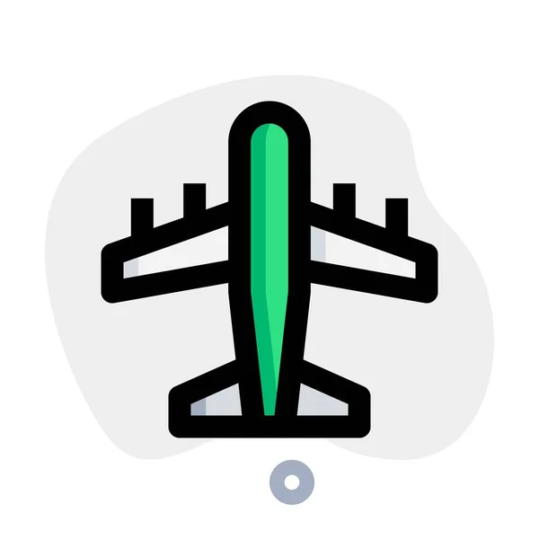 Avião Passageiros Veículo Transporte Moderno — Vetor de Stock
