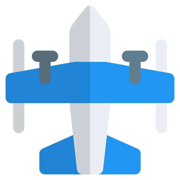 Υδροπλάνο Μηχανοκίνητο Αεροσκάφος Σταθερών Πτερύγων — Διανυσματικό Αρχείο
