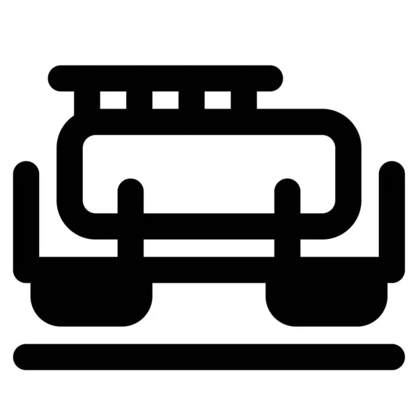 Carro Cisterna Que Transporta Mercancías Líquidas Gaseosas — Archivo Imágenes Vectoriales
