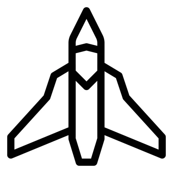 Uso Del Avión Combate Para Misión Militar — Vector de stock