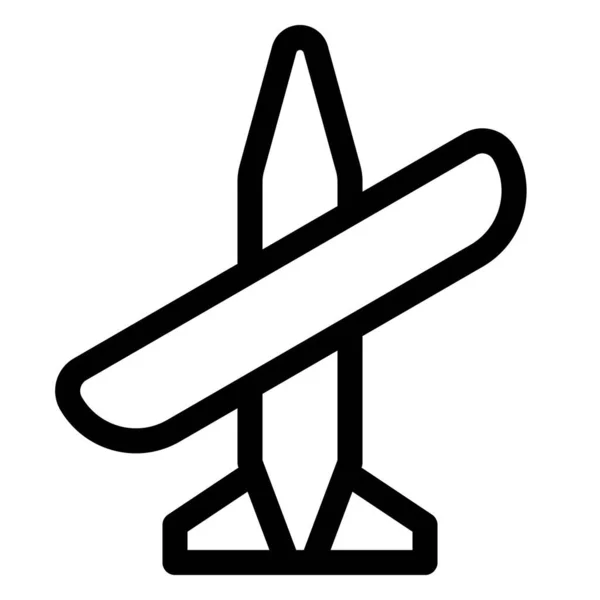 Überschallflugzeug Mit Schrägem Flügel — Stockvektor
