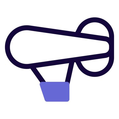 Şehirlerarası yolculuk için hafif sıcak hava gemisi.