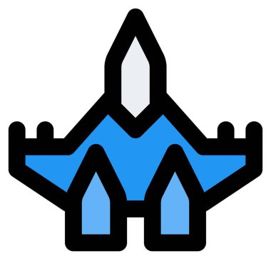 Jet motorlu uçak ya da savaş uçağı.