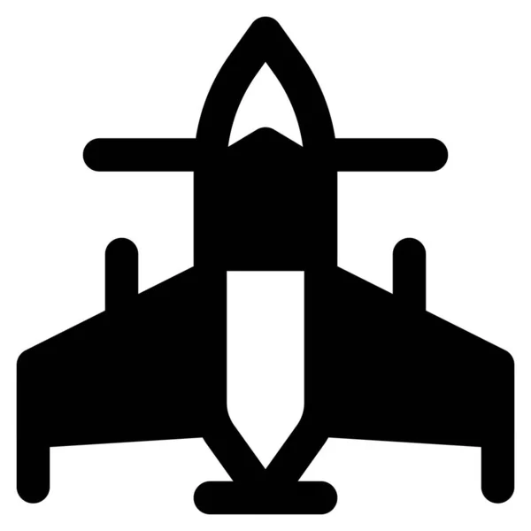 Gyrocopter Flugzeug Mit Frontflugzeug — Stockvektor