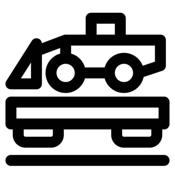 铁路起重机 用于货物装卸 — 图库矢量图片