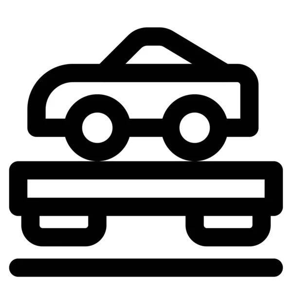 Treinvervoer Voor Het Vervoer Van Een Auto — Stockvector