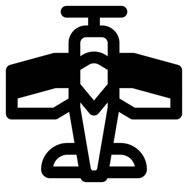 Биплан Самолет Старого Образца — стоковый вектор