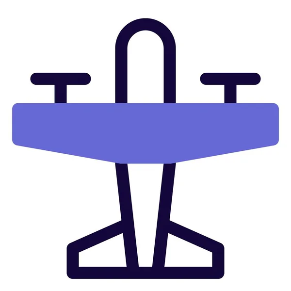 Compagnie Aérienne Passagers Avion Commercial Supersonique — Image vectorielle