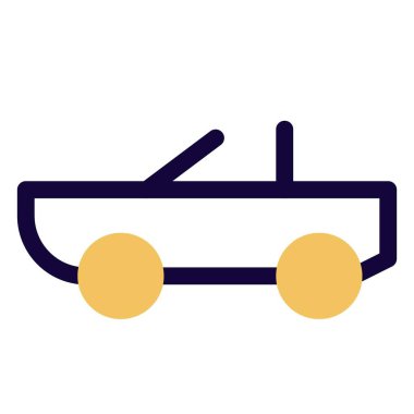 Amfibik araç, hem karada hem suda çalışır..