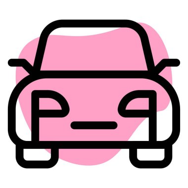 Moda farlı arabanın ön manzarası.