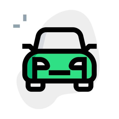 Moda farlı arabanın ön manzarası.