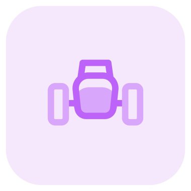 Ünlü büyük tekerlekli yarış arabası..