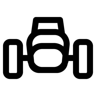 Ünlü büyük tekerlekli yarış arabası..