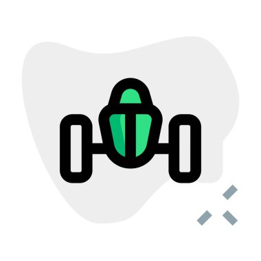 Büyük tekerlekli, hızlı bir yarış aracı..