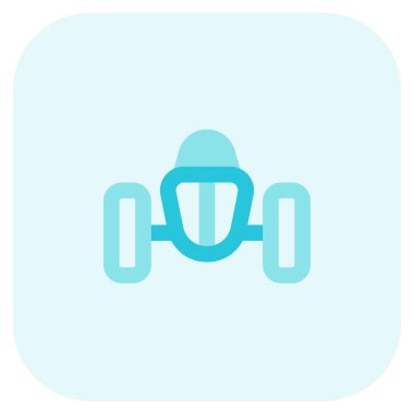 Büyük tekerlekli, hızlı bir yarış aracı..