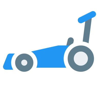 Geniş çatılı kalkış yarışı arabası.