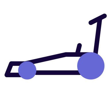 Geniş çatılı kalkış yarışı arabası.