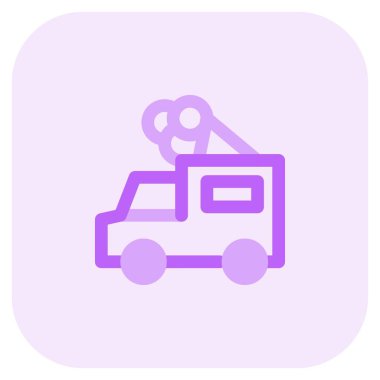 Dondurma satmak için kullanılan büyük boy bir kamyon..