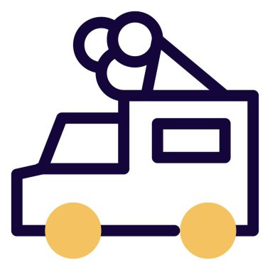 Dondurma satmak için kullanılan büyük boy bir kamyon..