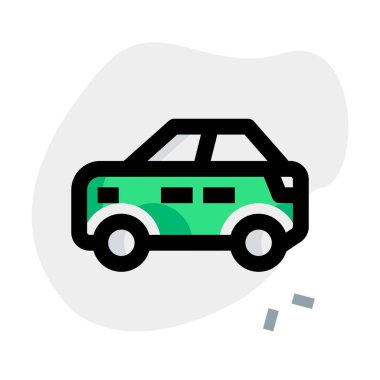 Ön motorlu, küçük, lüks bir araba.