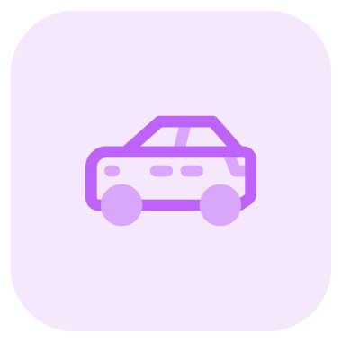 Ön motorlu, küçük, lüks bir araba.