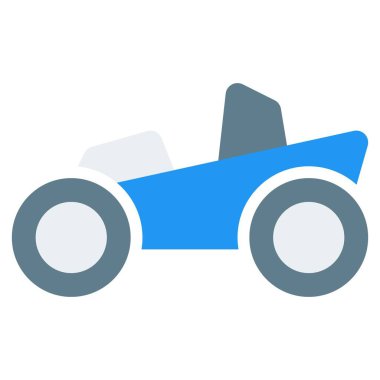 Büyük lastikleri olan dört tekerlekli plaj.